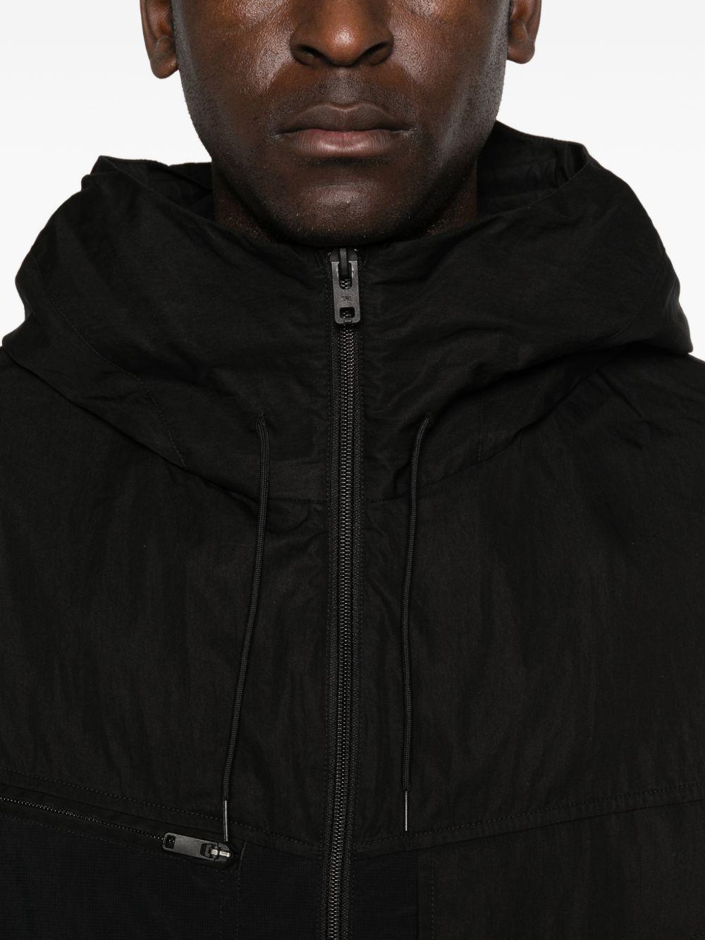 Giacca con cappuccio e zip in nero Y-3 - uomo 