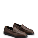 Mocassini con logo goffrato in marrone Tod's - uomo 