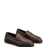 Mocassini con logo goffrato in marrone Tod's - uomo 