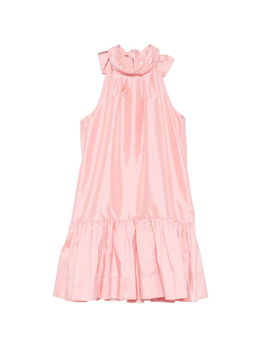Mini abito collo alto e volant in rosa Simkhai - donna 