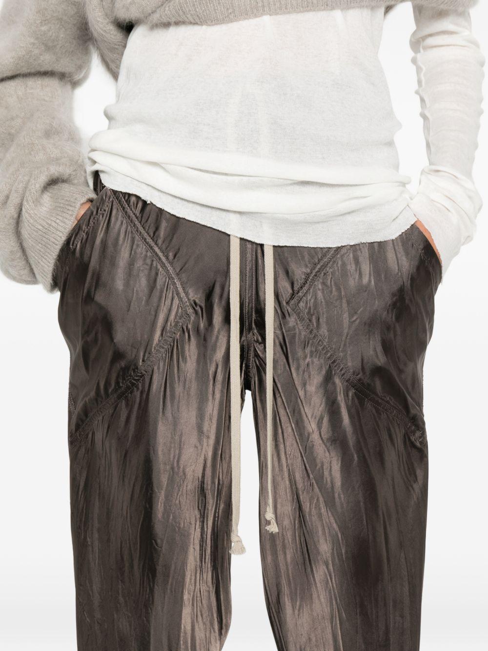 Pantaloni con coulisse in marrone Rick owens - donna 