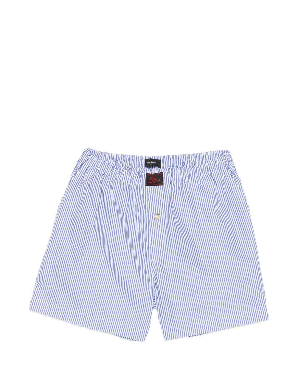 Shorts a righe in blu Willy chavarria - uomo 