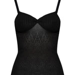 Canotta a coste in nero Victoria beckham - donna 