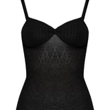 Canotta a coste in nero Victoria beckham - donna 