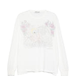 T-shirt a maniche lunghe con stampa a t-shirt da crociera in bianco Our legacy - uomo 