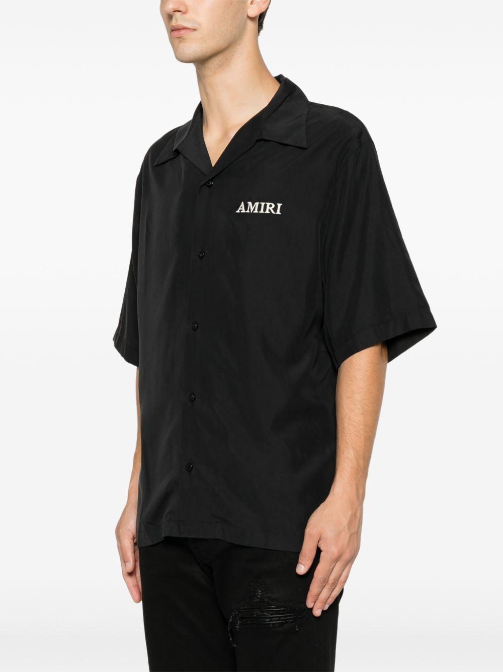 Camicia a maniche corte in nero 