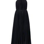 Abito midi celeste in nero - donna 