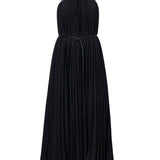 Abito midi celeste in nero - donna 