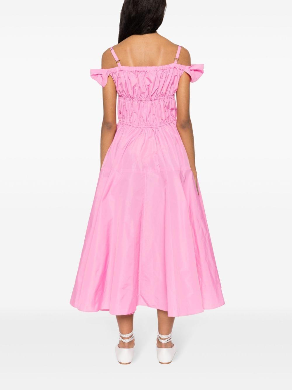 Abito midi da cocktail con fiocco in rosa - donna 