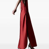 Abito con finitura satinata signature in rosso Temily - donna 