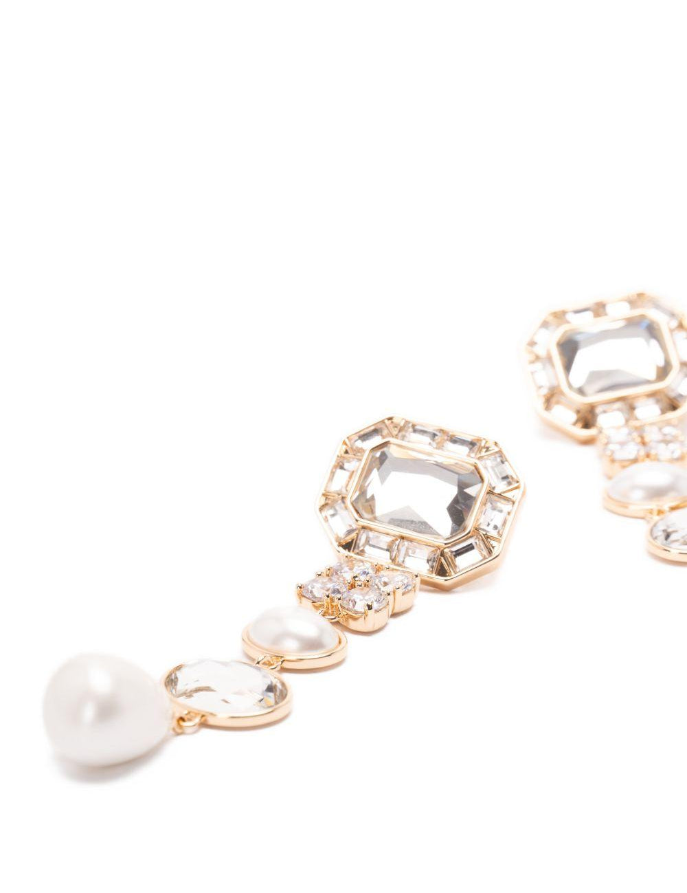 Orecchini con design a goccia in oro Self-portrait - donna 