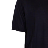 T-shirt in maglia a maniche corte  in nero Kangra - uomo 