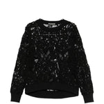 Top a maniche lunghe in  pizzo in nero Maurizio - donna 