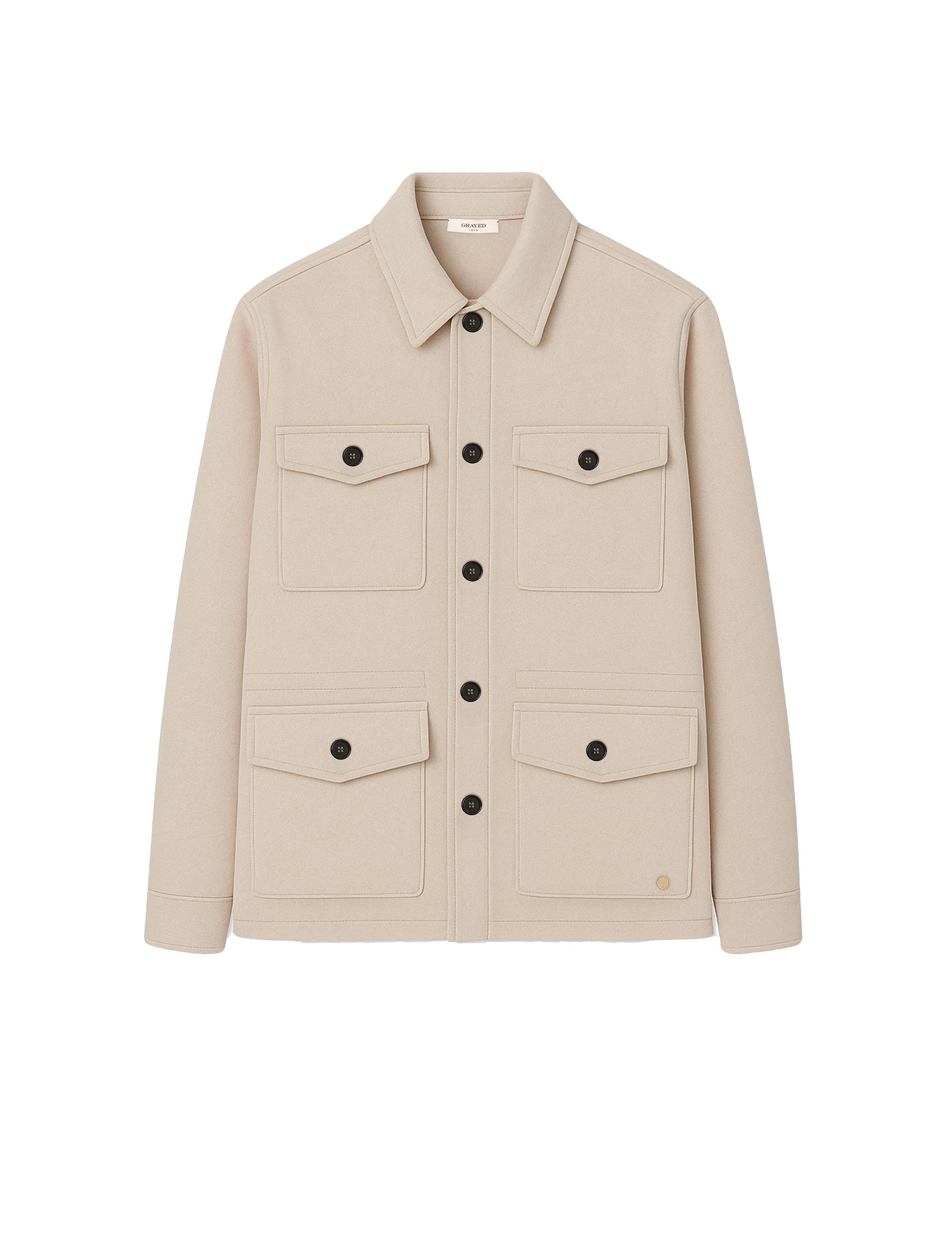 Giacca con tasche applicate in beige Grayed - uomo 