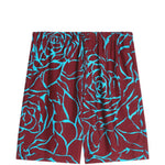 Shorts con stampa floreale piperi  in bordeaux 
