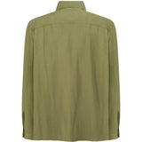 Giacca-camicia con ricamo in verde Laneus - uomo 