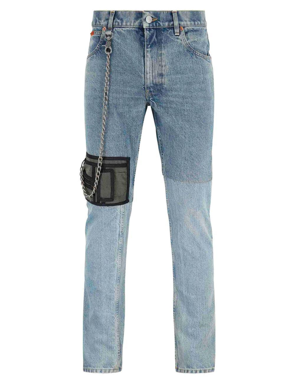 Jeans con design patchwork in blu Martine rose - uomo 