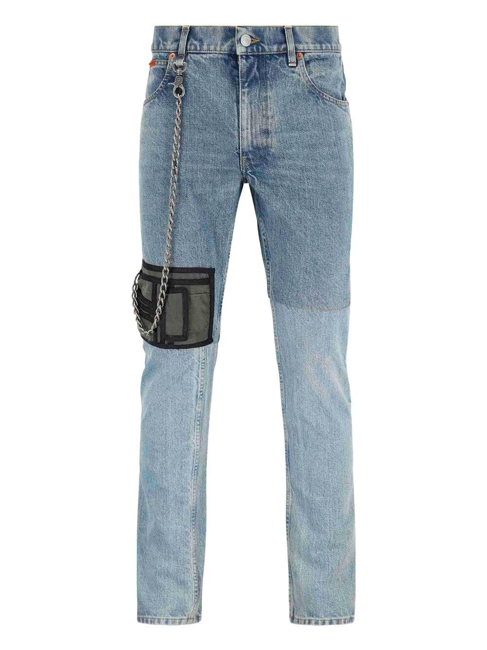 Jeans con design patchwork in blu Martine rose - uomo 