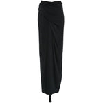 Gonna asimmetrica drappeggiata in nero Rick owens lilies - donna 