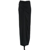 Gonna asimmetrica drappeggiata in nero Rick owens lilies - donna 