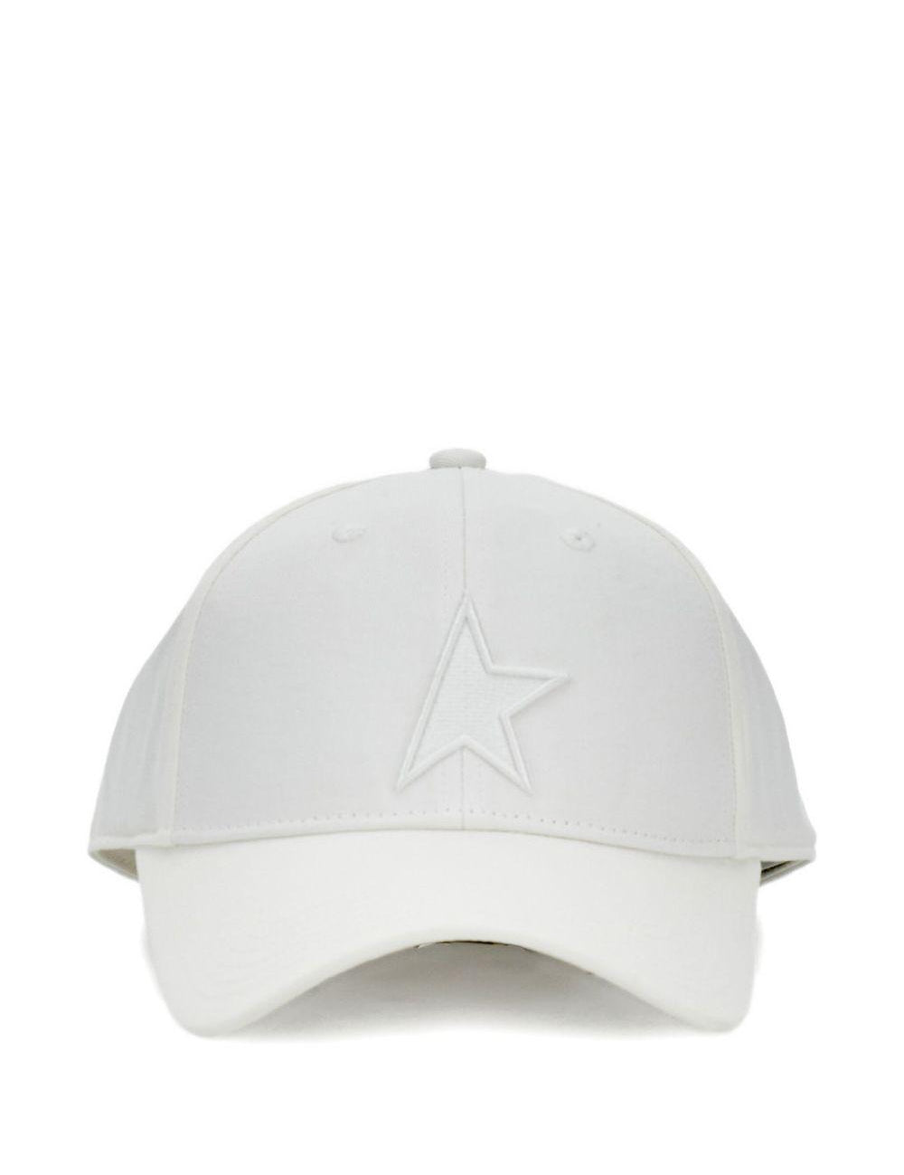 Cappellino da baseball in cotone con dettaglio a stella in bianco Golden goose - unisex 