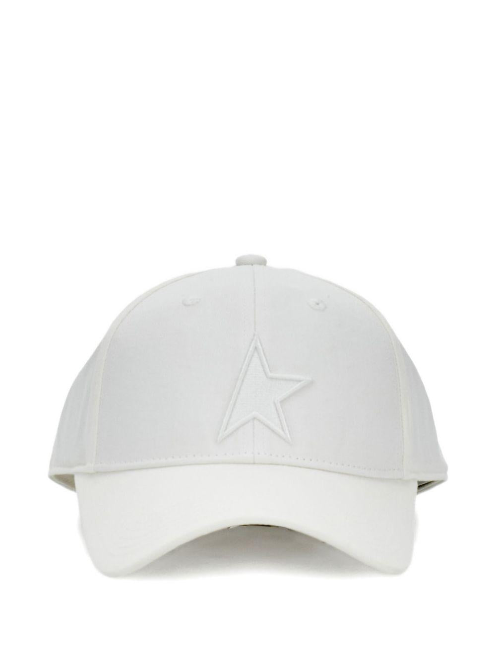 Cappellino da baseball in cotone con dettaglio a stella in bianco Golden goose - unisex 