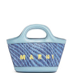 Borsa con logo tropicalia in celeste Marni - donna 