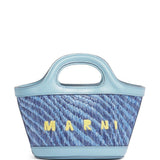 Borsa con logo tropicalia in celeste Marni - donna 