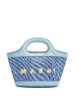 Borsa con logo tropicalia in celeste Marni - donna
