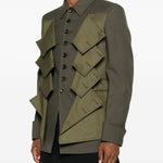 Giacca con design a pannelli in verde Comme des garcons homme plus - uomo 