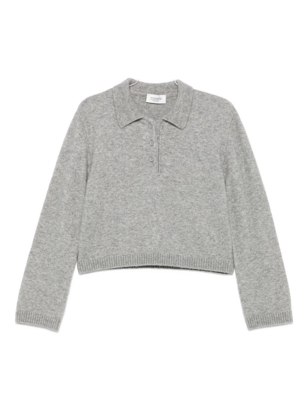 Polo con bottoni in grigio Laneus - donna 