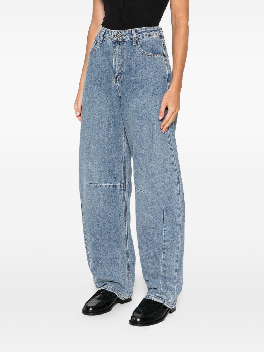 Jeans balloon con cuciture in blu Self-portrait - donna 