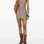 ABITO CORTO SCOLLO ALL'AMERICANA MULTICOLOR MISSONI - DONNA 
