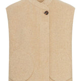 Gilet Adeline in lana double-face beige 