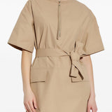 Abito midi con cintura in beige Moncler - donna 