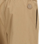 Pantaloni in popeline in beige Moncler - donna 