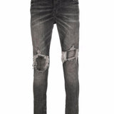 Jeans slim a vita bassa in grigio Purple - uomo 