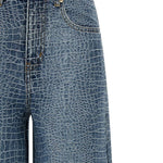 Jeans con effetto coccodrillo in blu Self-Portrait - donna 