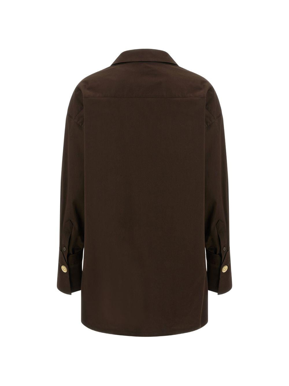 Camicia Jodie con bottone singolo in marrone Darkpark - donna 