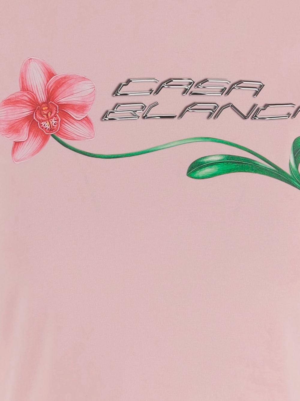 T-shirt con stampa in rosa Casablanca - donna 