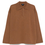Polo in maglia in marrone A.P.C. - uomo 