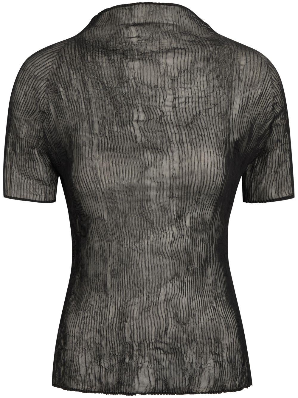 Top effetto plisse in nero Issey miyake  - donna 