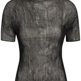 Top effetto plisse in nero Issey miyake  - donna 