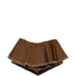 Shorts con volant in marrone giuseppe di morabito - donna 