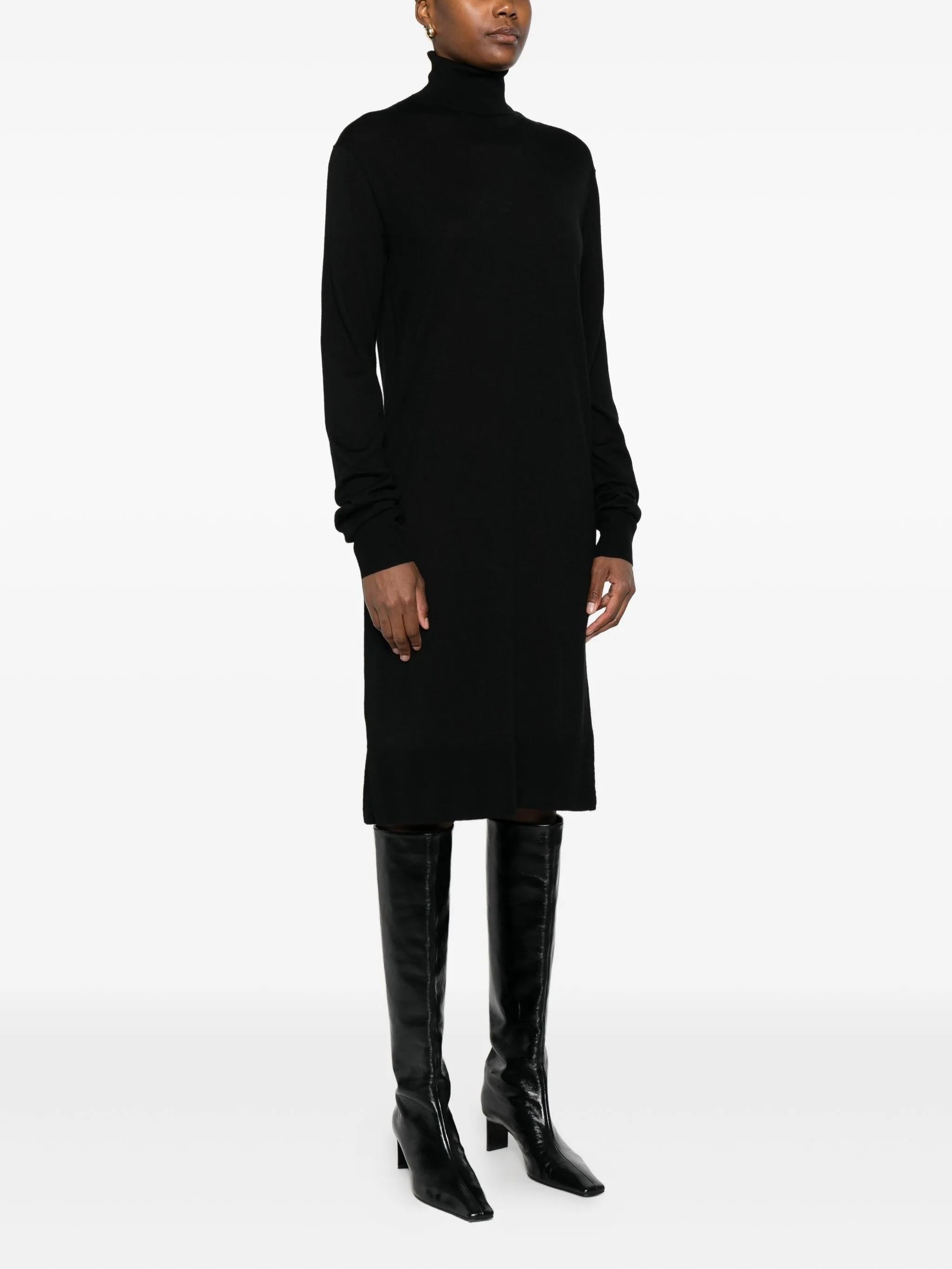 Abito midi a collo alto in nero Toteme - donna 