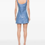 Mini abito con perline ziva in celeste Simkhai - donna 