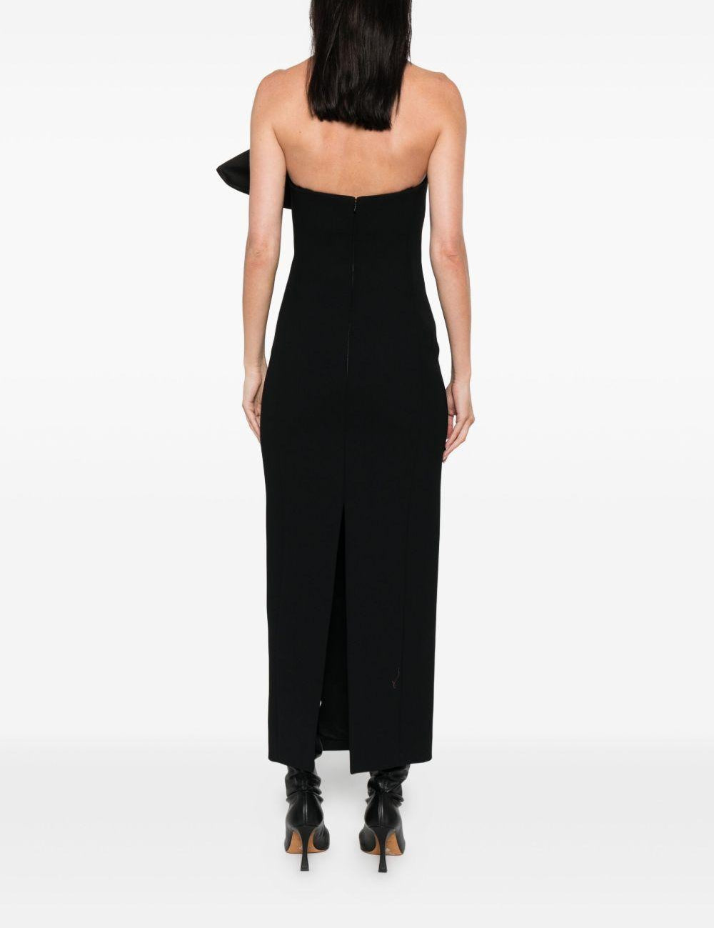 Abito senza spalline cato in nero Khaite - donna 