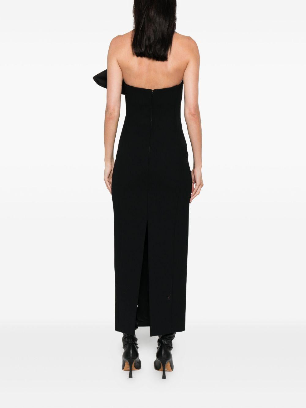Abito senza spalline cato in nero Khaite - donna 
