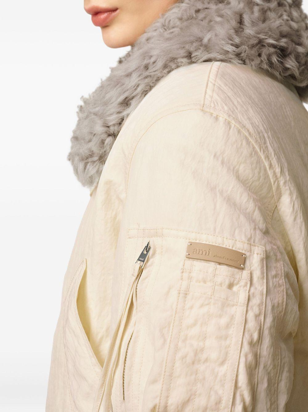 Bomber imbottito in avorio AMI Paris - unisex 