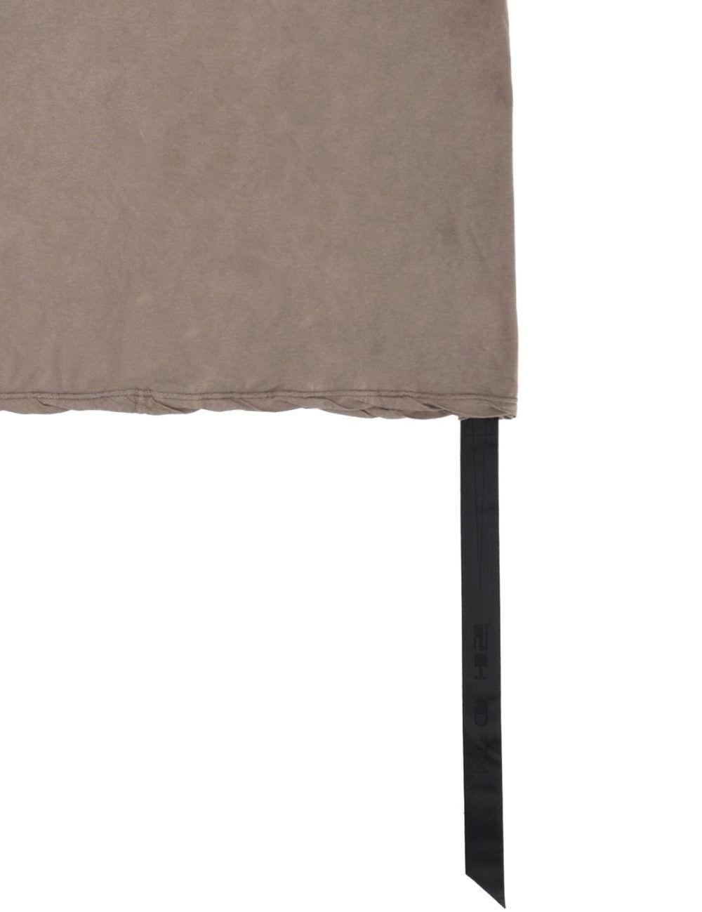 T-shirt con orlo a taglio vivo in beige Rick owens drkshdw - uomo 